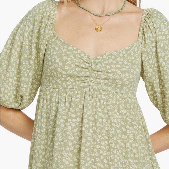 Billabong Sage Floral Long Sleeve Dress - Picture 6 of 6